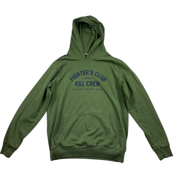 Kill Crew Fighters Club Hoodie Hooded Sweatshirt Men’s Sz Medium Green Active - Picture 1 of 5